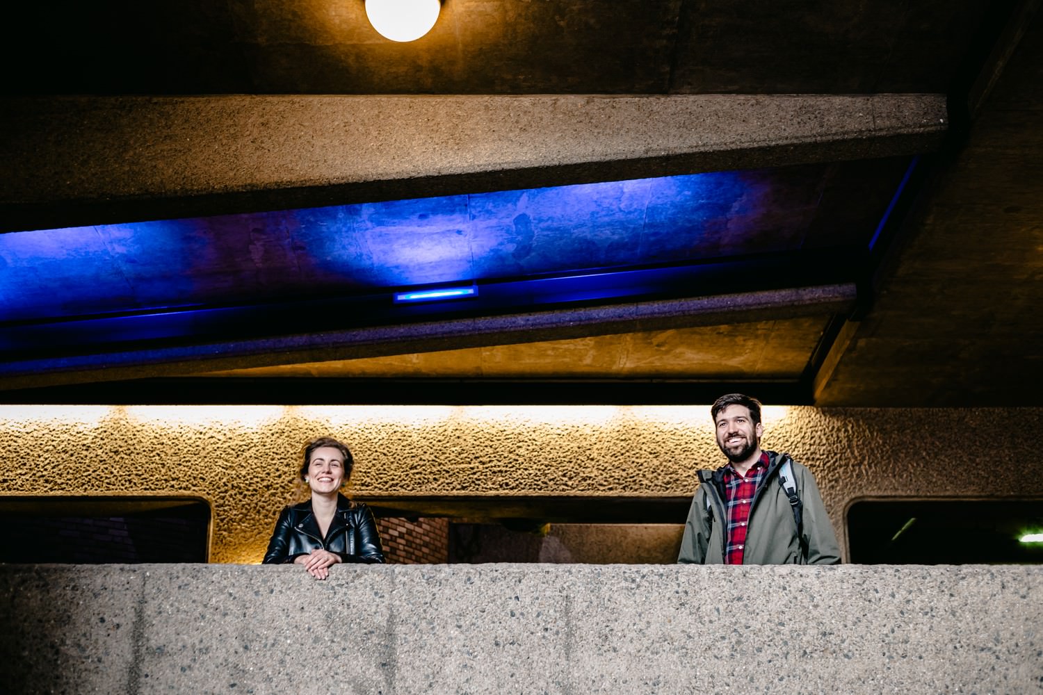 Relaxed engagement and couples photography in Barbican, London