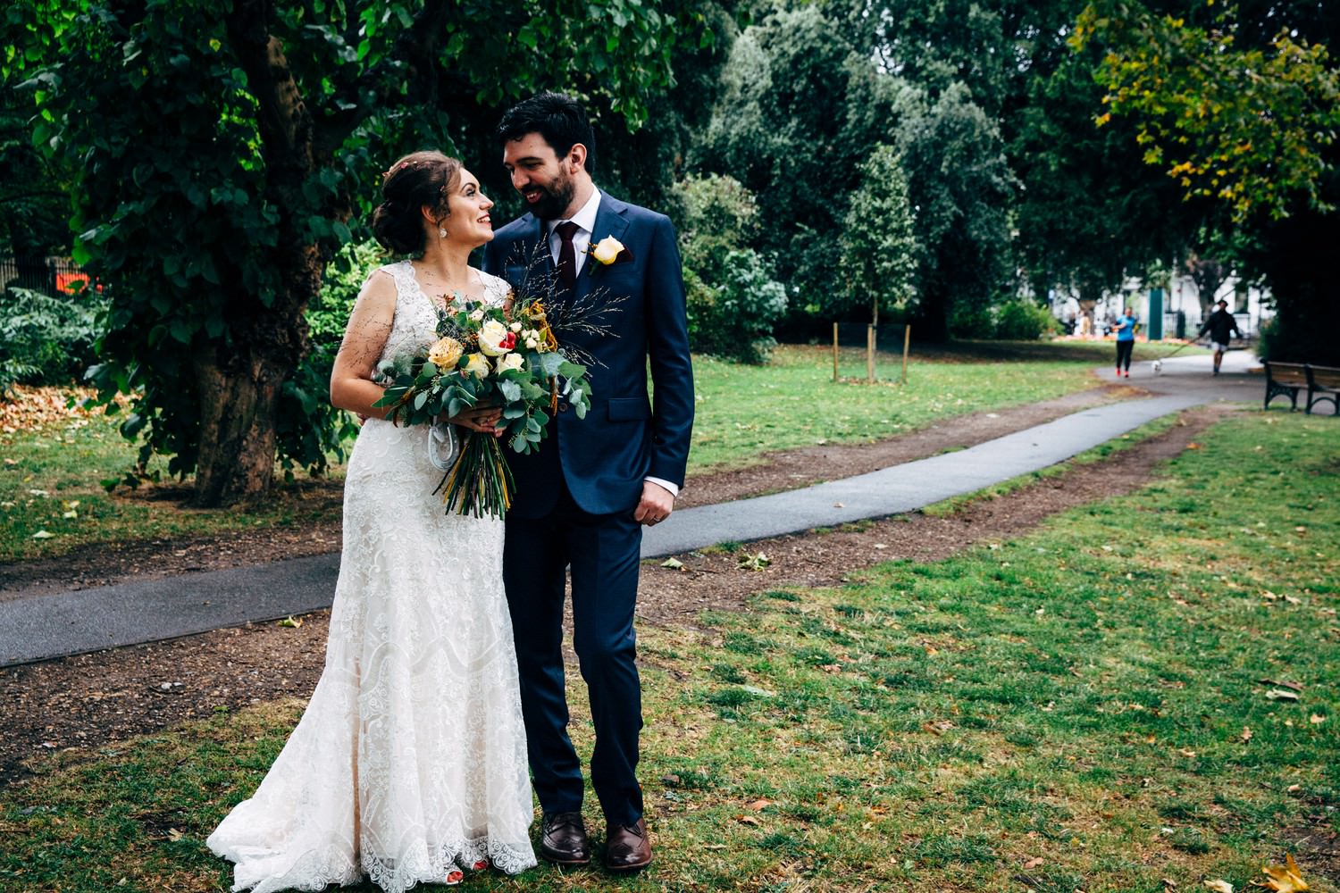 Relaxed urban wedding photography at The Old Church, Stoke Newington, London