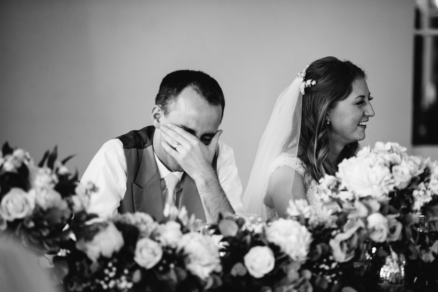 Relaxed wedding photography at a Deer Park Country House Hotel, Devon church wedding