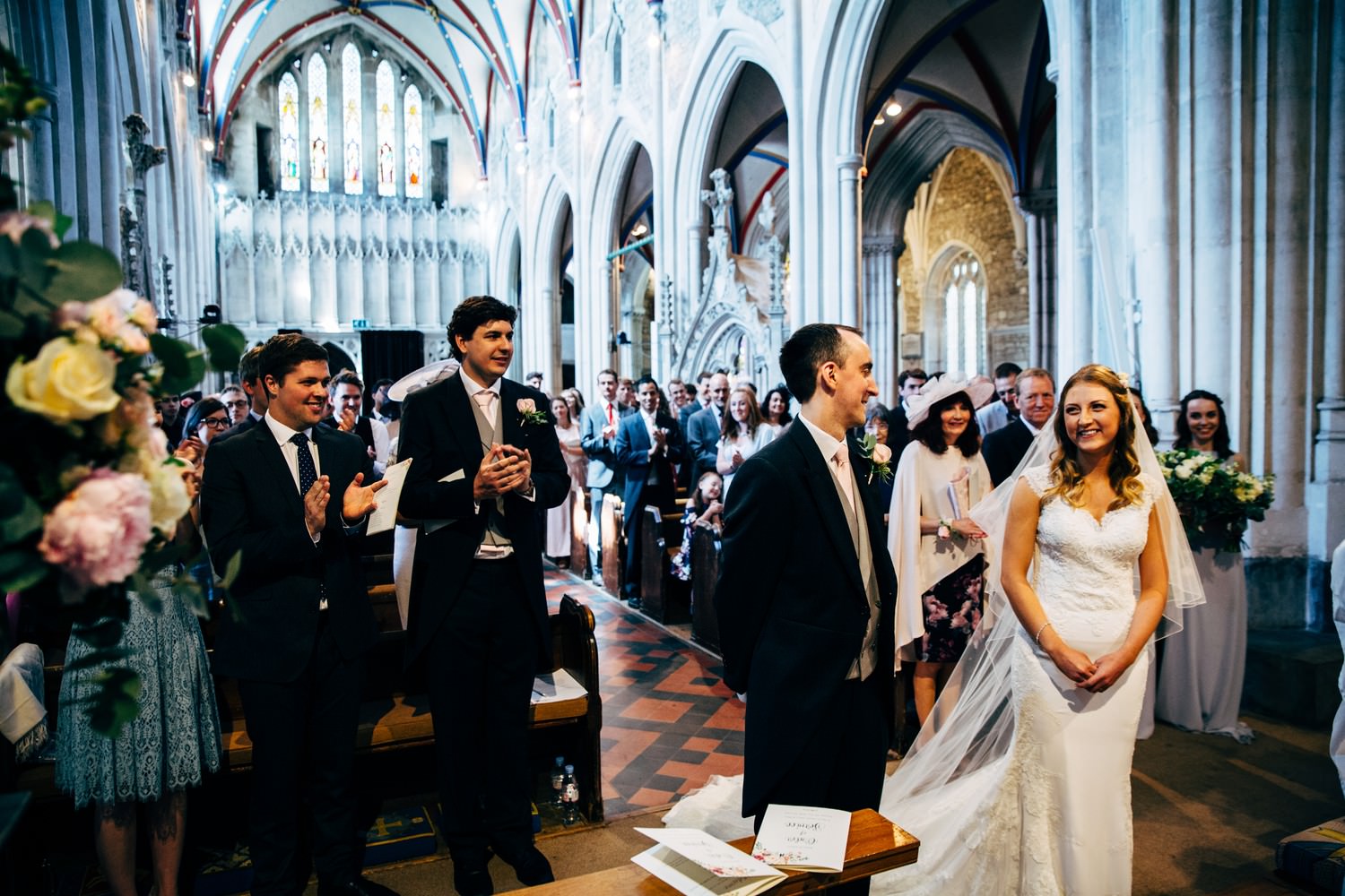 Relaxed wedding photography at a Deer Park Country House Hotel, Devon church wedding