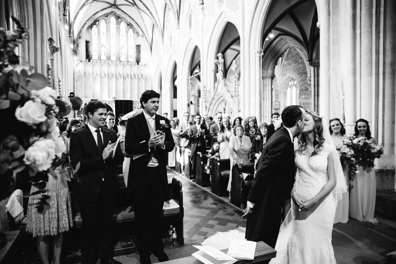 Relaxed wedding photography at a Deer Park Country House Hotel, Devon church wedding