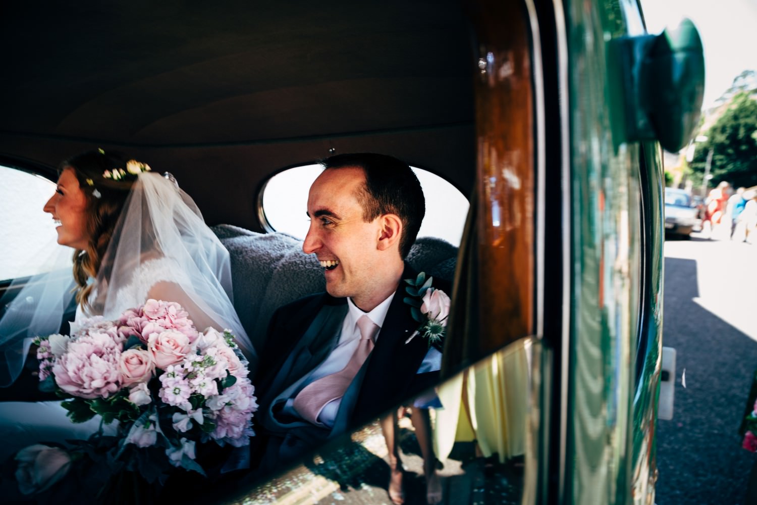 Relaxed wedding photography at a Deer Park Country House Hotel, Devon church wedding
