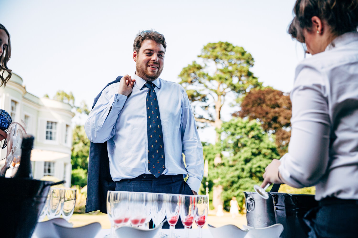 Relaxed wedding photography at a Deer Park Country House Hotel, Devon church wedding