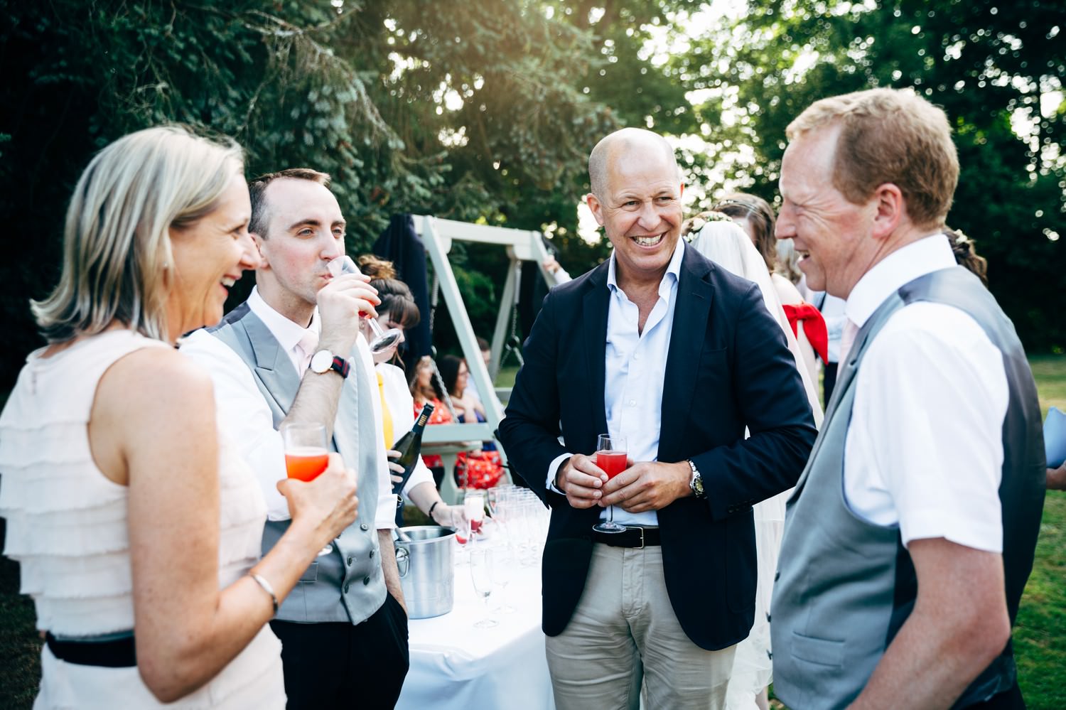 Relaxed wedding photography at a Deer Park Country House Hotel, Devon church wedding