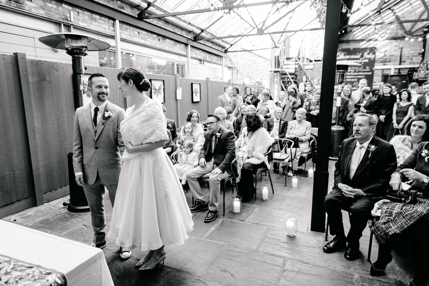 Relaxed pub wedding photography at Victoria Stakes, Muswell Hill, London