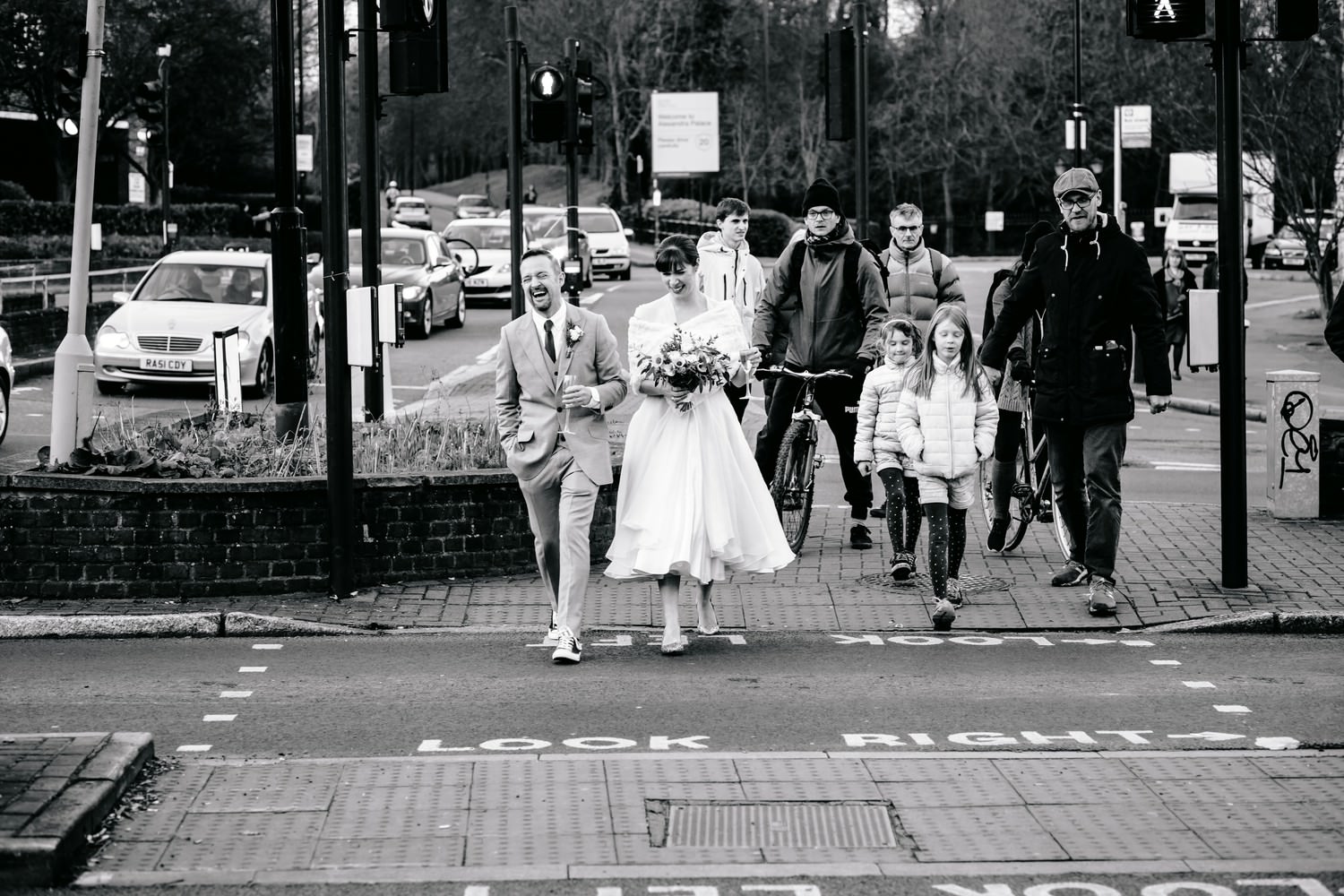 Relaxed pub wedding photography at Victoria Stakes, Muswell Hill, London