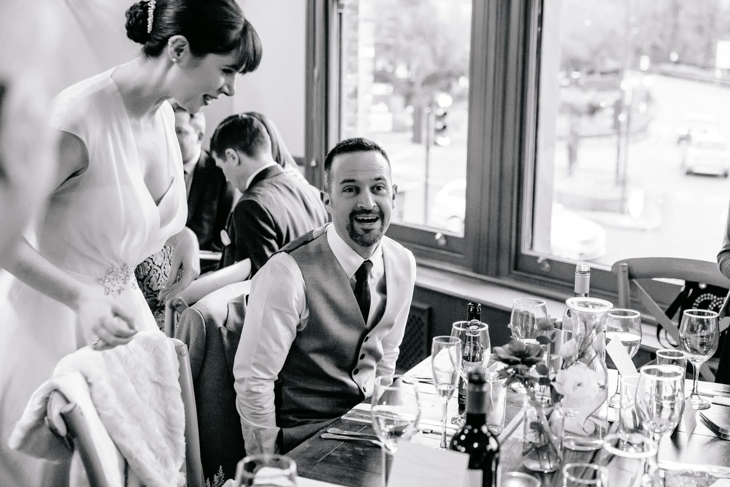 Relaxed pub wedding photography at Victoria Stakes, Muswell Hill, London