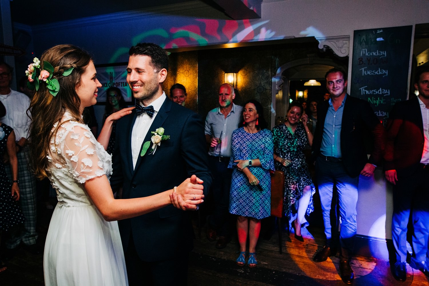 Relaxed pub wedding photography in Edinburgh