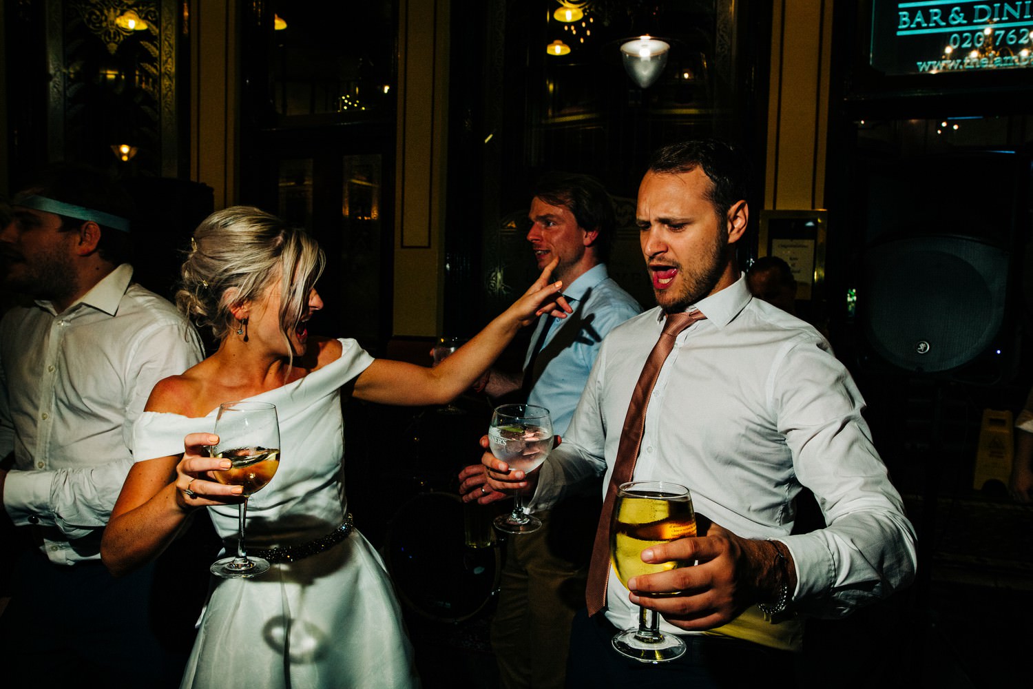 Relaxed pub wedding photography in Scotland