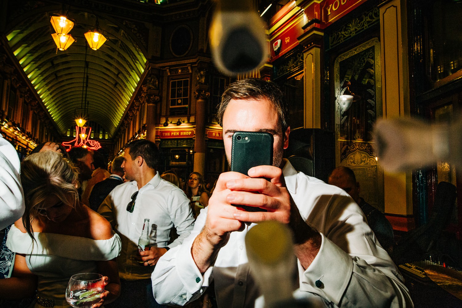 Relaxed pub wedding photography in Scotland