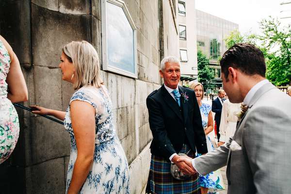 Relaxed pub wedding photography in Scotland