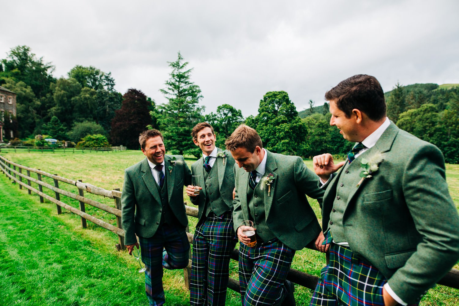 Relaxed Scottish Borders wedding photography near Edinburgh