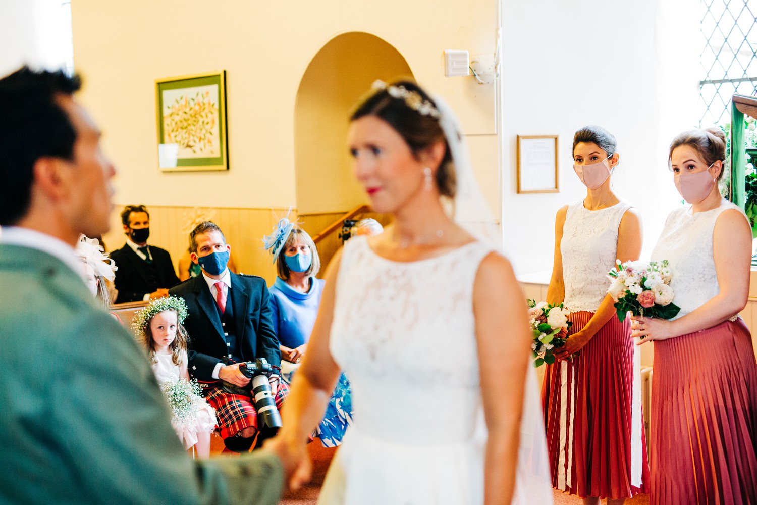 Relaxed East Lothian Scottish church wedding photography in North Berwick
