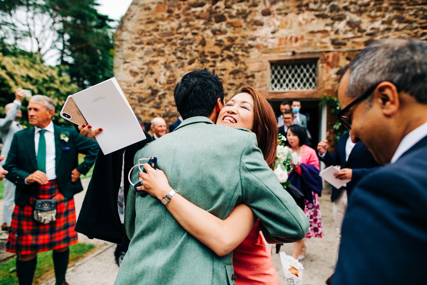 Relaxed East Lothian Scottish church wedding photography in North Berwick