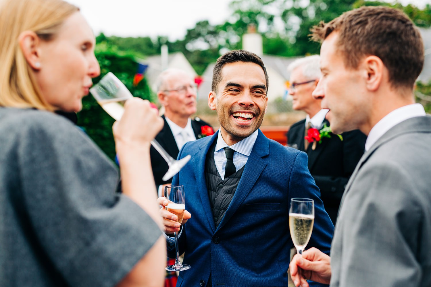Relaxed East Lothian Scottish church wedding photography in North Berwick