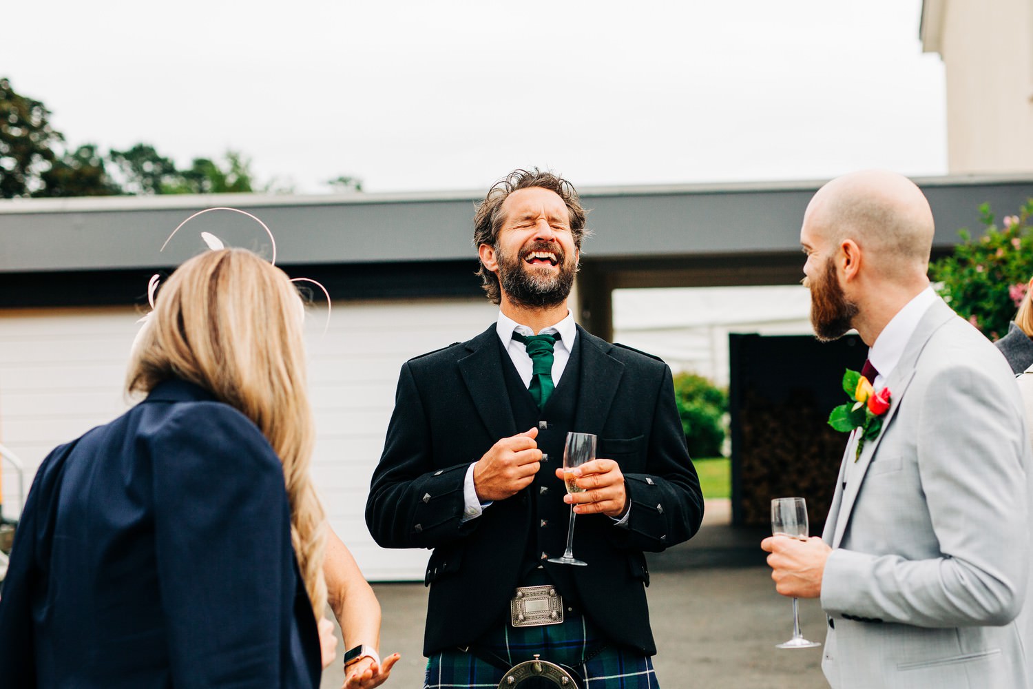 Relaxed East Lothian Scottish church wedding photography in North Berwick