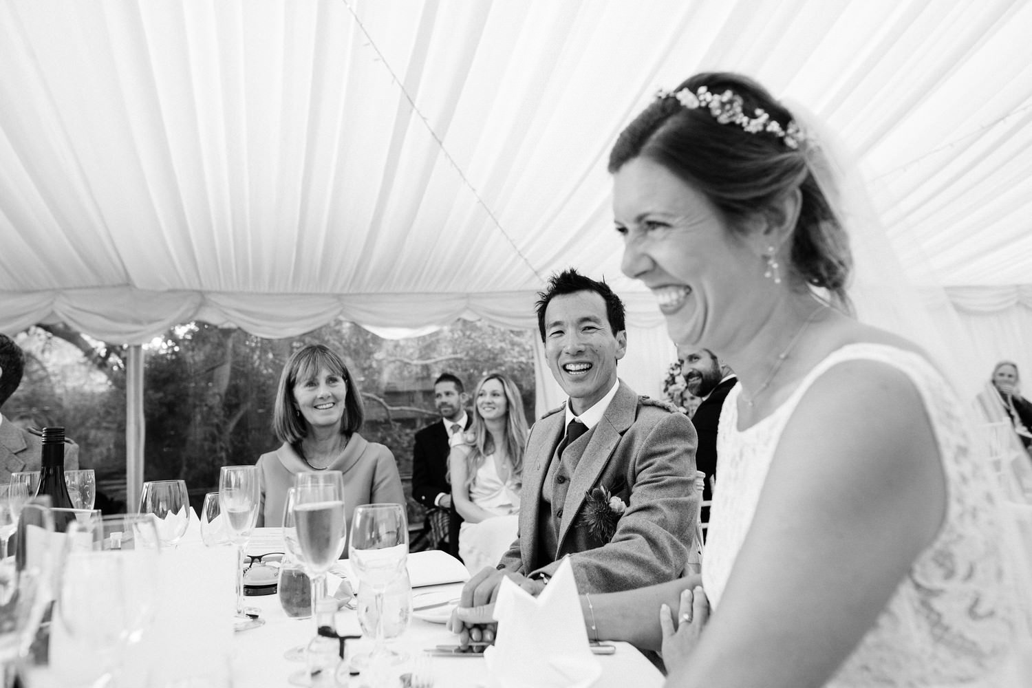 Relaxed East Lothian Scottish church wedding photography in North Berwick