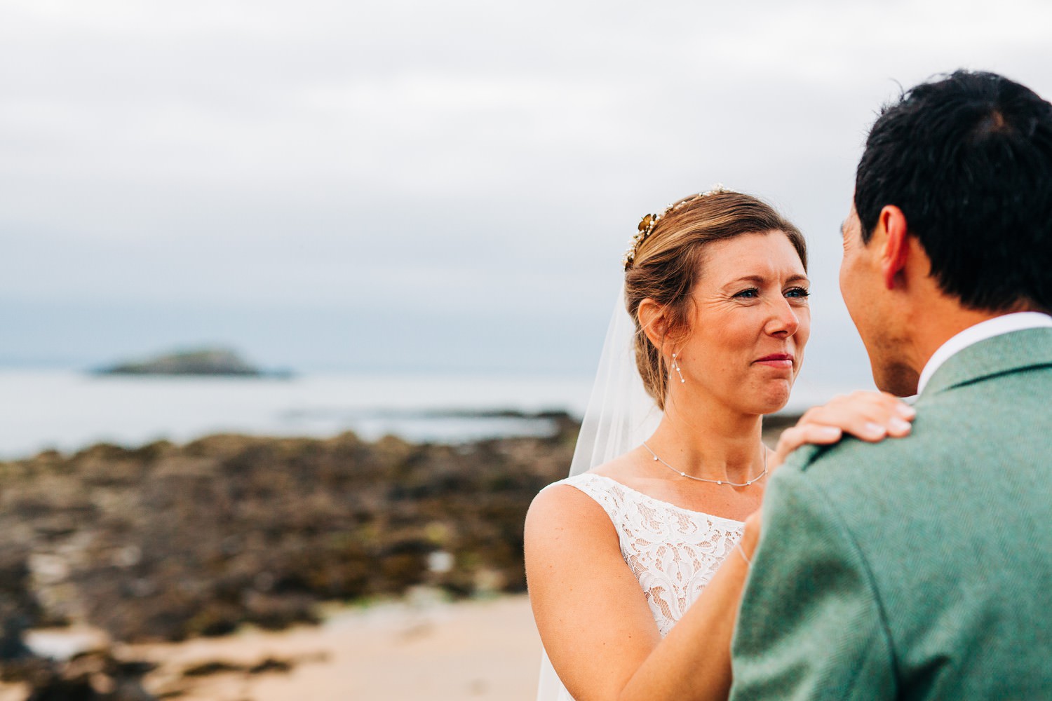 Relaxed East Lothian Scottish church wedding photography in North Berwick