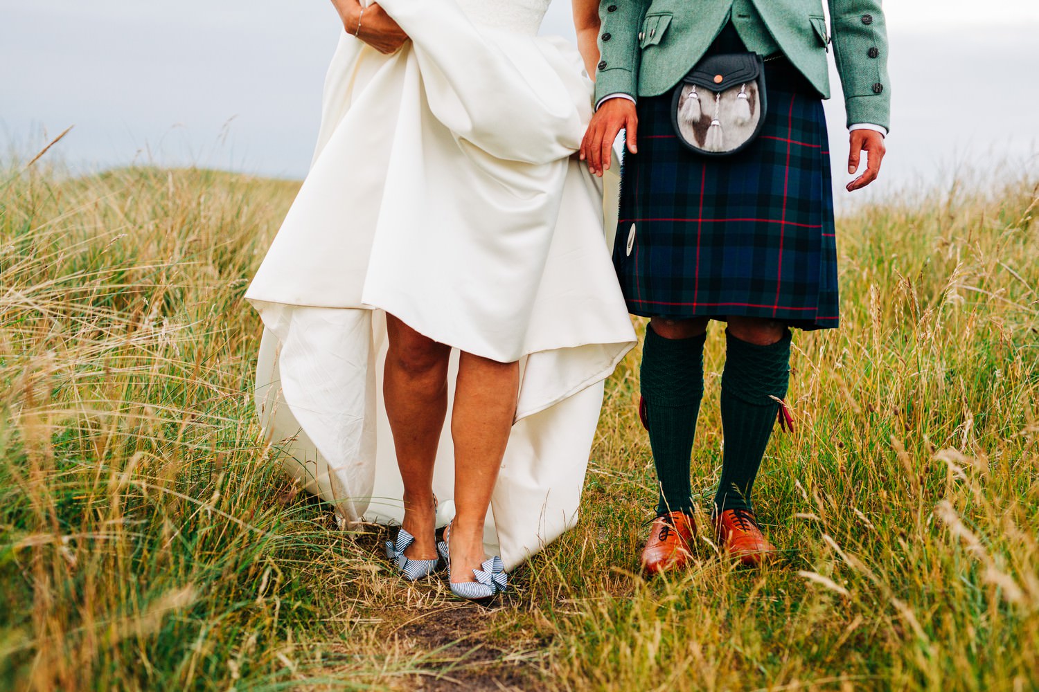 Relaxed East Lothian Scottish church wedding photography in North Berwick