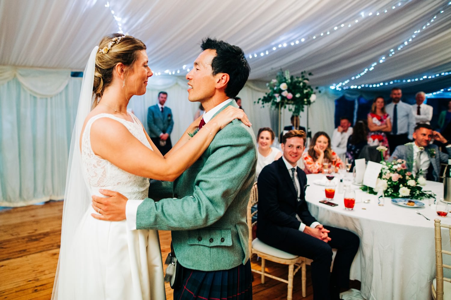 Relaxed East Lothian Scottish church wedding photography in North Berwick