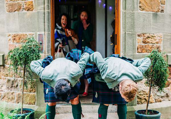 Relaxed East Lothian Scottish church wedding photography in North Berwick